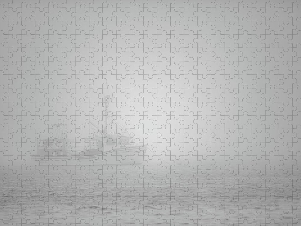 Fog Jigsaw Puzzle featuring the photograph Ghostly Trawler by Rod Best