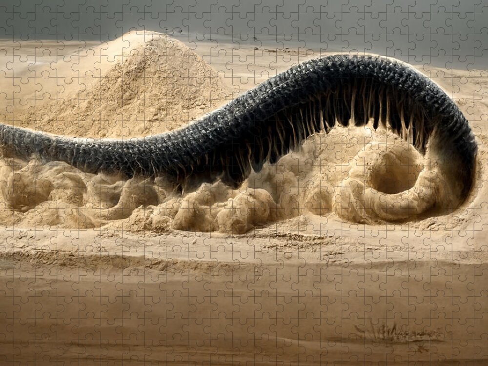 Giant Sand Worm Emerging Out Of Sand Dune High Octane Hi 11457a6e