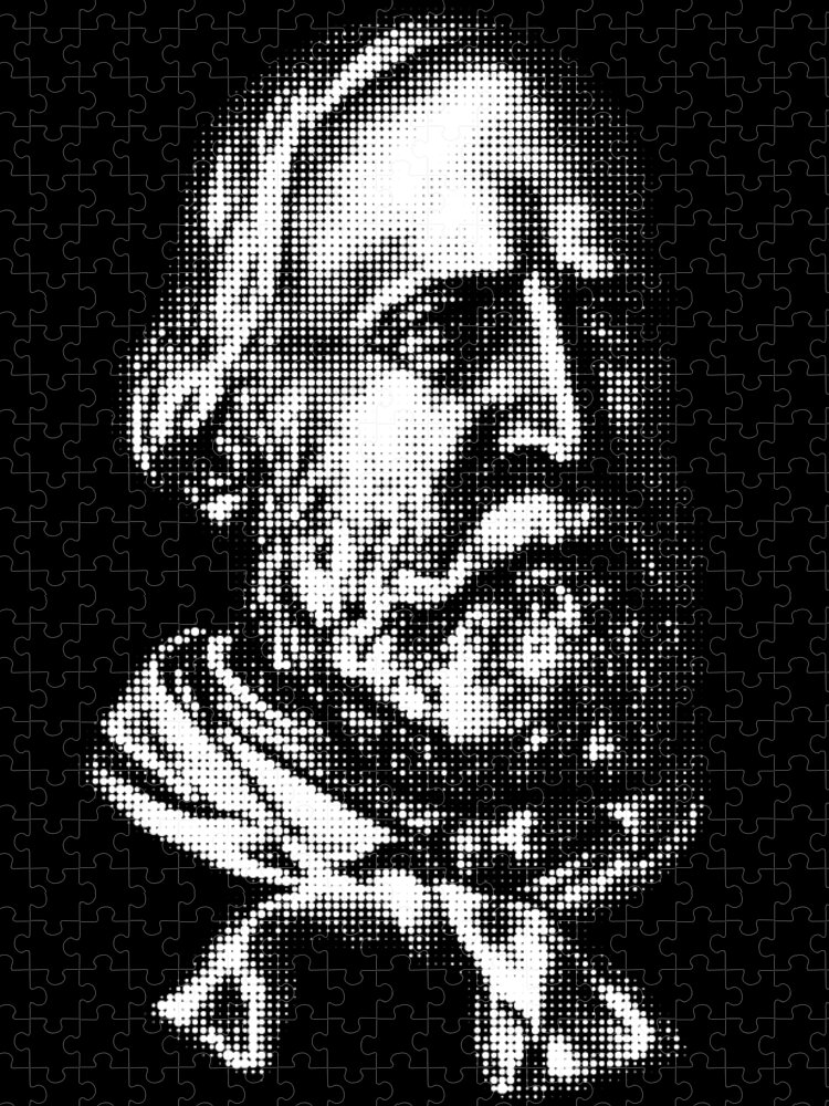 Garibaldi Jigsaw Puzzle featuring the digital art Giuseppe Garibaldi, portrait by Cu Biz