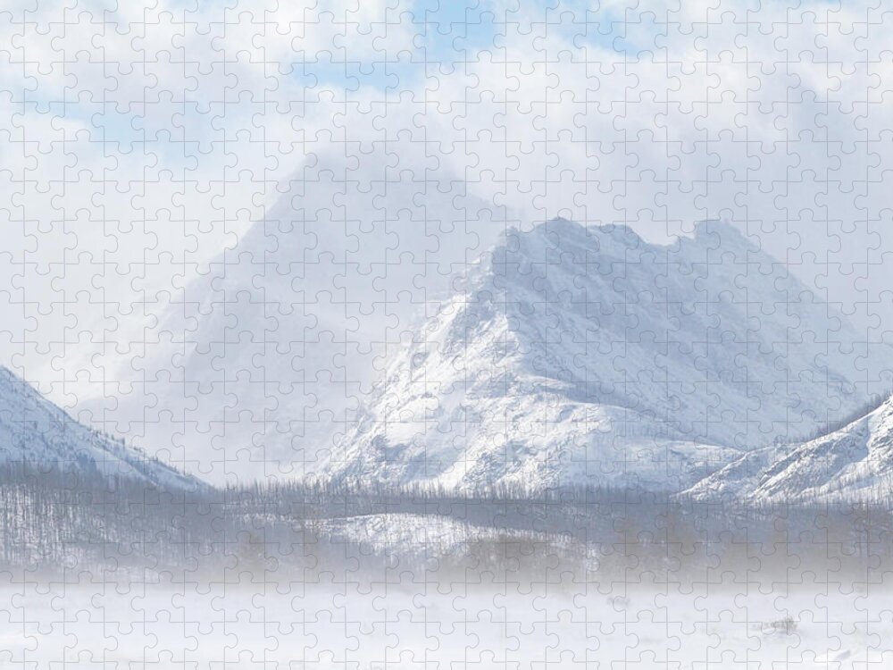 Glacier National Park Jigsaw Puzzle featuring the photograph GlacerNP - Ground Blizzard#1 by Clark Dunbar