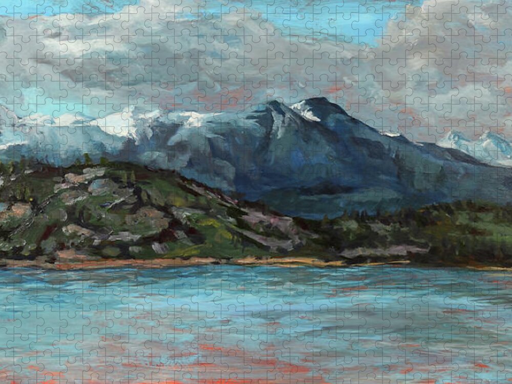 Glacier Jigsaw Puzzle featuring the painting Glacier Bay #2 by David Dorrell