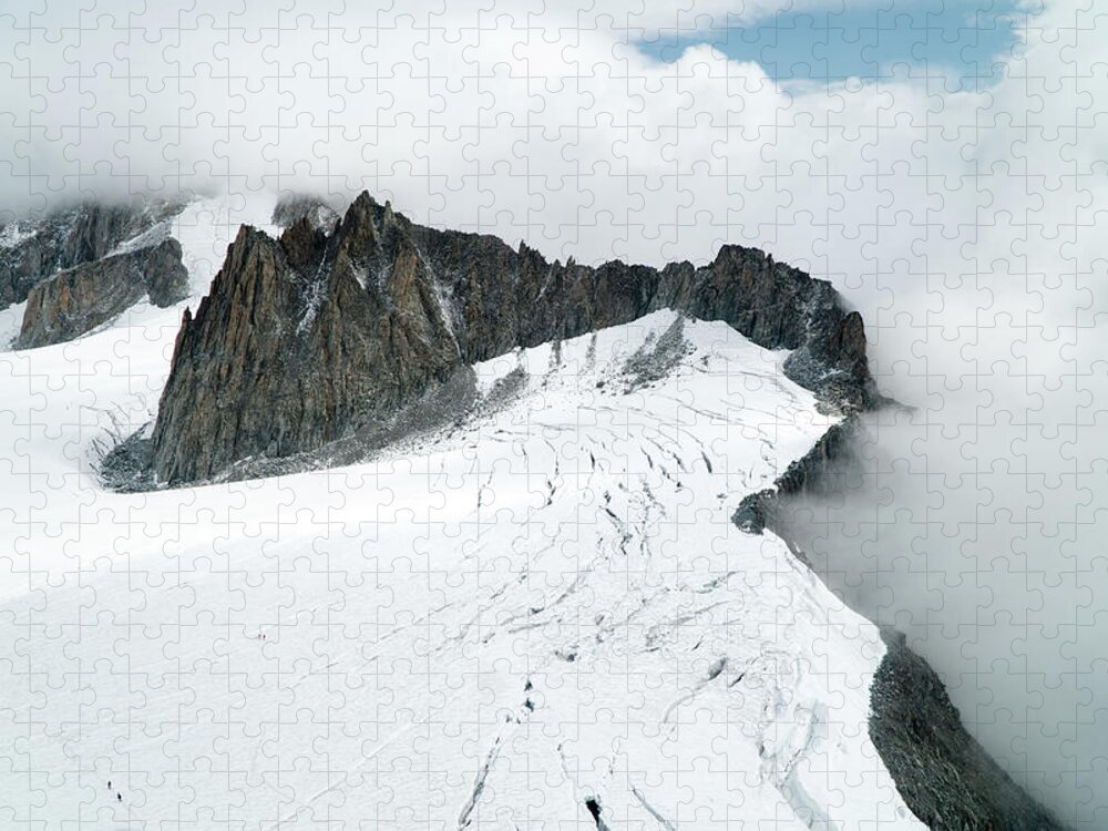 Glaciers Jigsaw Puzzle featuring the photograph Glaciers in Italian Alps by Rich S