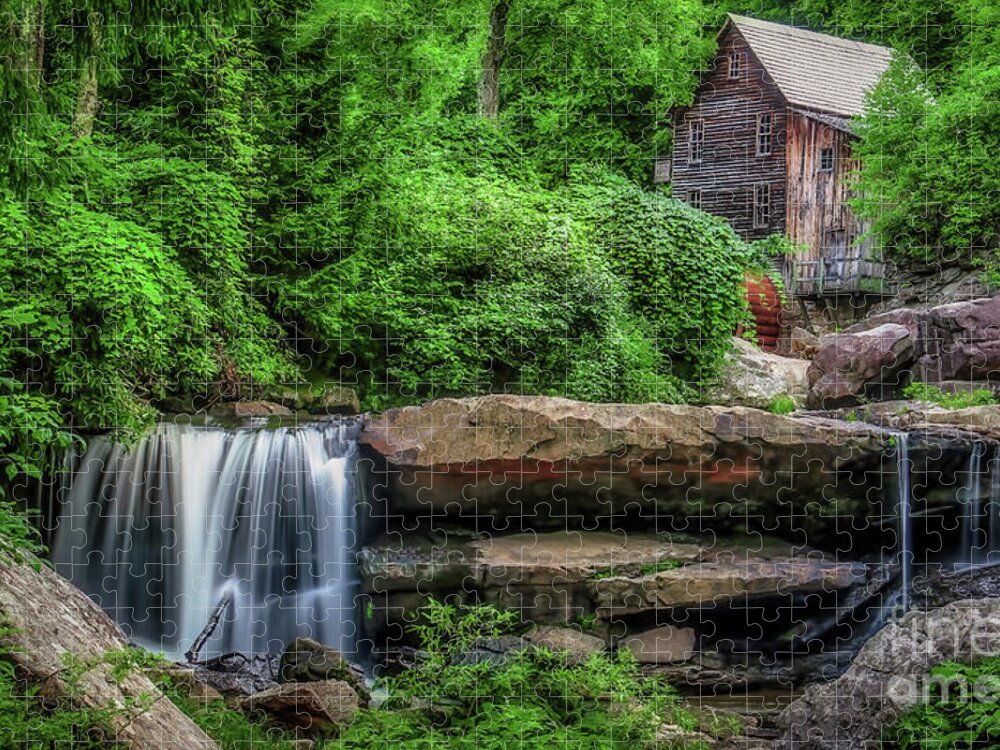 Glade Creek Jigsaw Puzzle featuring the photograph Glade Creek Grist Mill II by Shelia Hunt