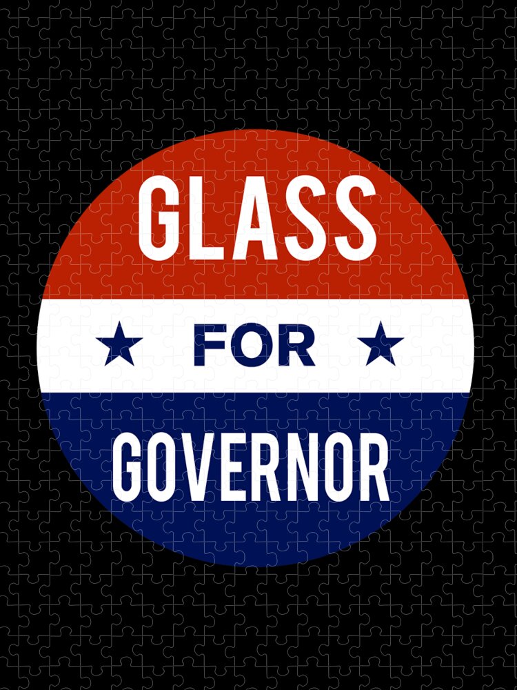 Election Jigsaw Puzzle featuring the digital art Glass For Governor by Flippin Sweet Gear