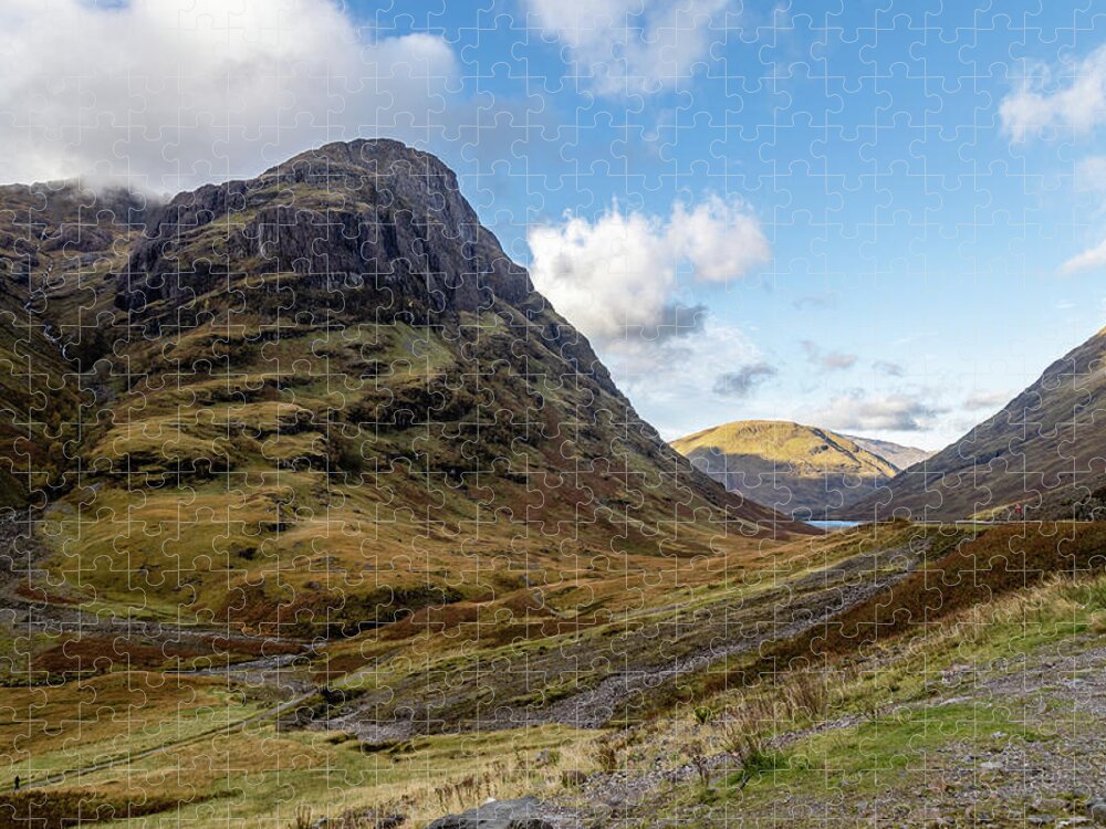 Mountains Jigsaw Puzzle featuring the photograph Glencoe Scotalnd by Shirley Mitchell