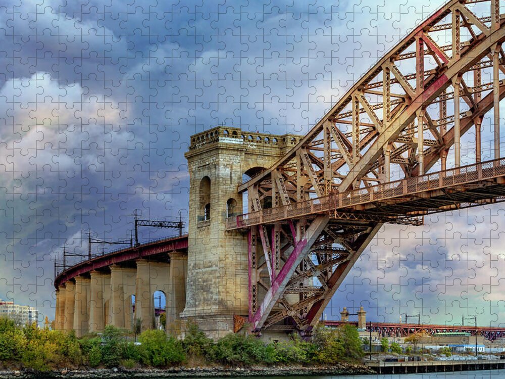 Astoria Park Jigsaw Puzzle featuring the photograph Glorious Hell Gate Bridge by Cate Franklyn