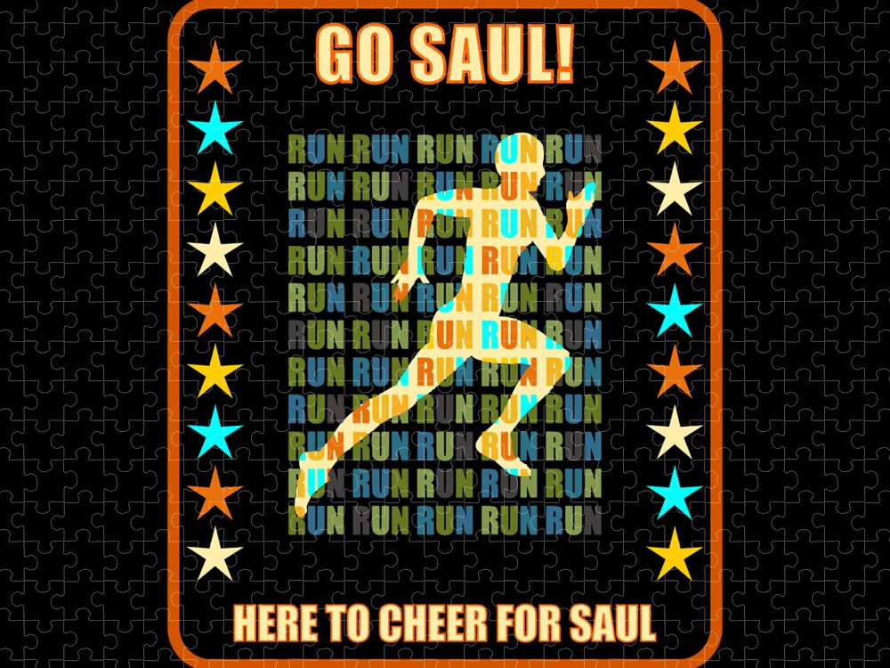 Go Saul Runner Support Fan Here to Cheer Favorite Athlete Jigsaw Puzzle