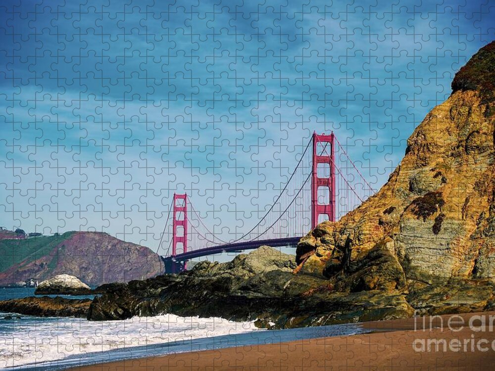 Golden Gate Bridge Jigsaw Puzzle featuring the photograph Golden Gate Bridge by Claudia Zahnd-Prezioso