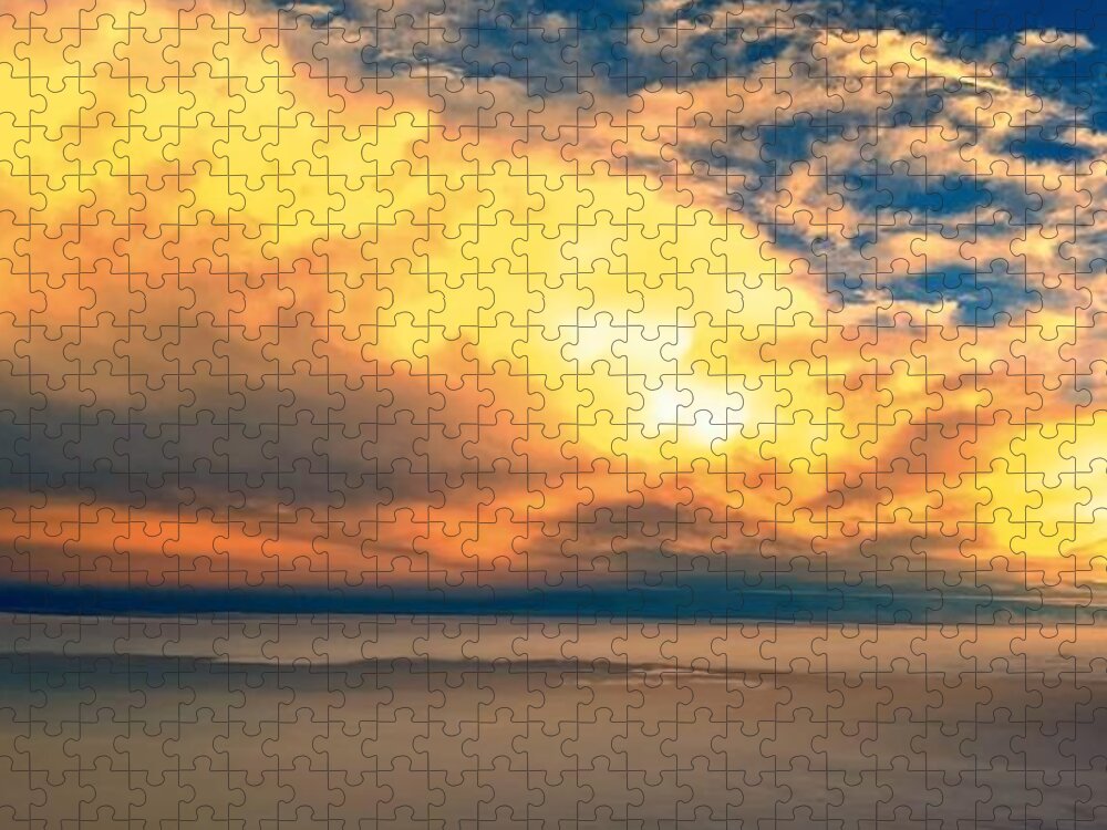 Sky Jigsaw Puzzle featuring the photograph Golden Smile by Anna Duyunova
