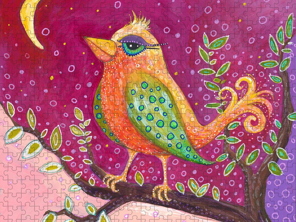 Bird Painting Jigsaw Puzzle featuring the painting Good Morning Sunshine by Tanielle Childers