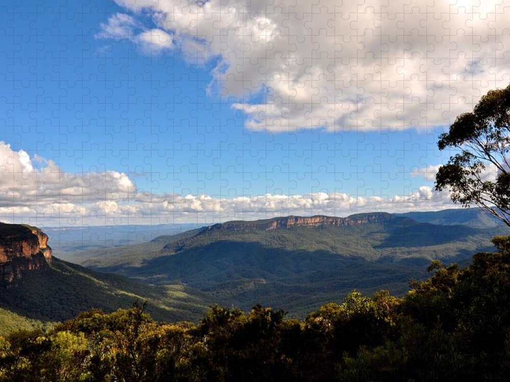 Gordon Falls Lookout Jigsaw Puzzle featuring the photograph Gordon Falls Lookout, Blue Mountains by Lynn Hunt