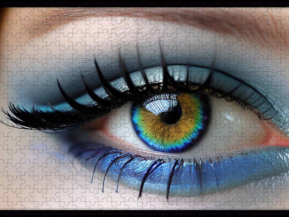 Elf Jigsaw Puzzle featuring the digital art Gracious Eye by Shawn Dall
