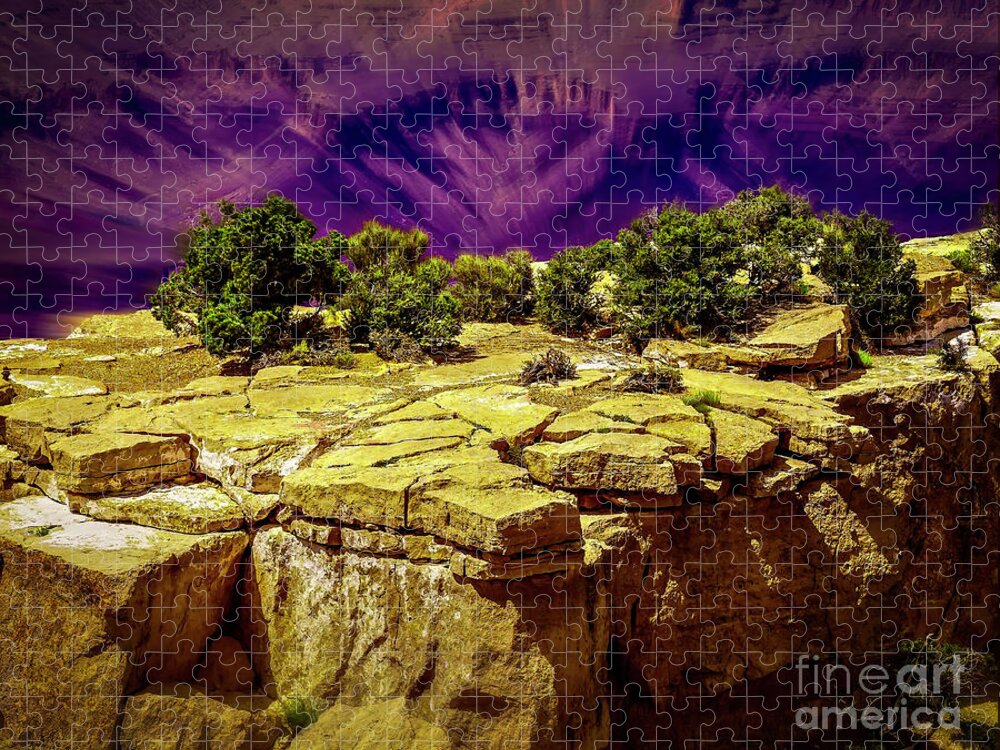 National Park Jigsaw Puzzle featuring the photograph Grand Canyon Trees by Nick Zelinsky Jr