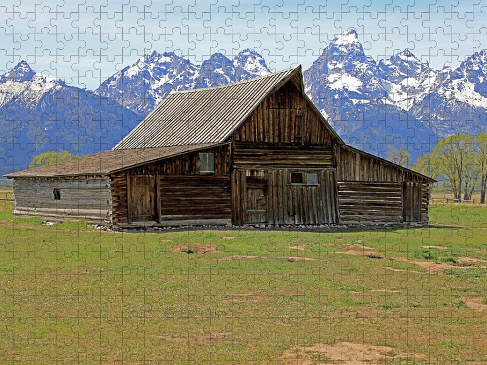 Grand Teton National Park Jigsaw Puzzle featuring the photograph Grand Teton National Park - T.A. Moulton Barn by Richard Krebs