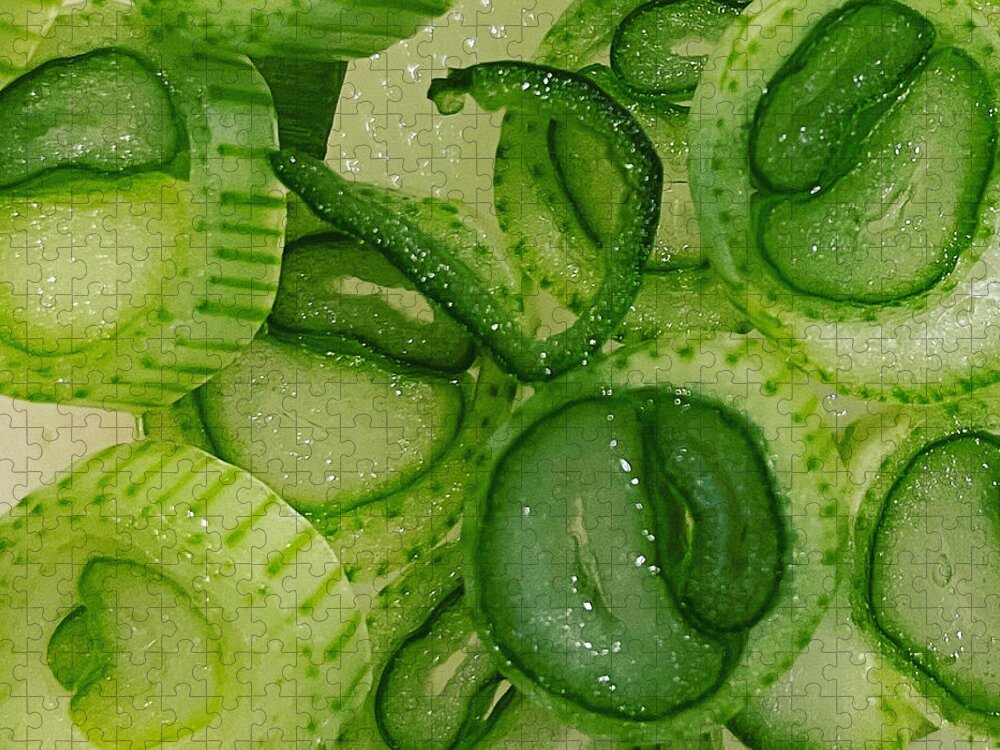 Food Jigsaw Puzzle featuring the photograph Green Slimy Things by Tanya White