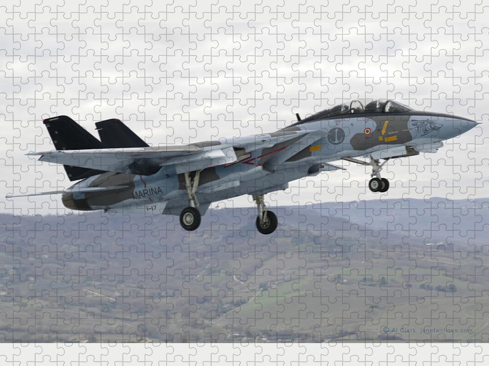 Tomcat Jigsaw Puzzle featuring the digital art Grumman F-14AN Micio by Custom Aviation Art