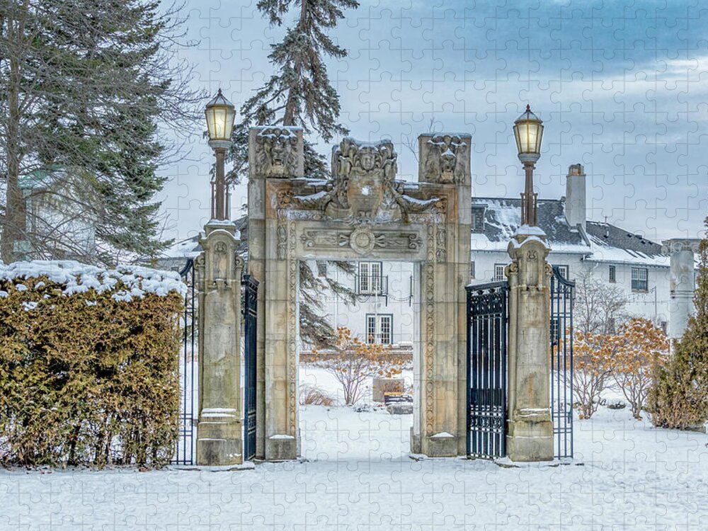 Canada Jigsaw Puzzle featuring the photograph Guild Inn Gate by Dee Potter