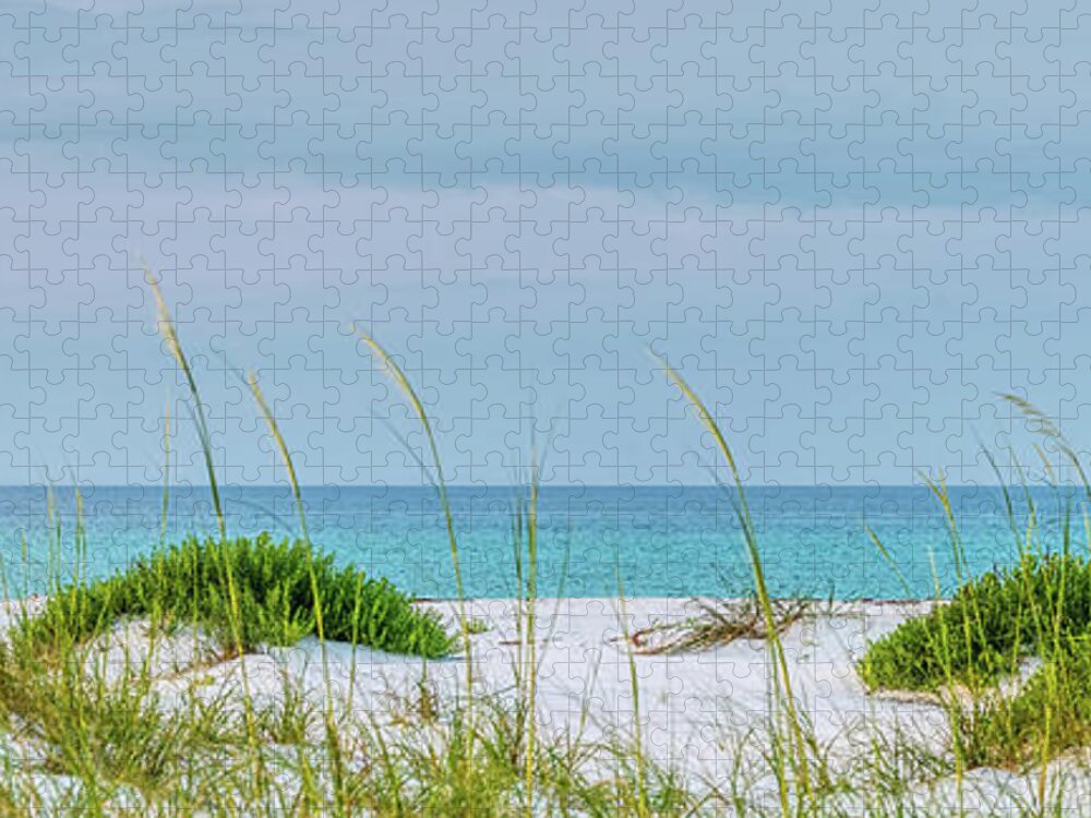 Gulf Island National Seashore Park Jigsaw Puzzle featuring the photograph Gulf Island National Seashore Panorama by Jennifer White