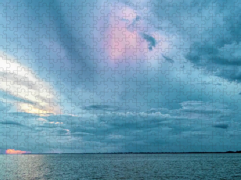 Ocean Jigsaw Puzzle featuring the photograph Gulf Storm Clouds by Ginger Stein