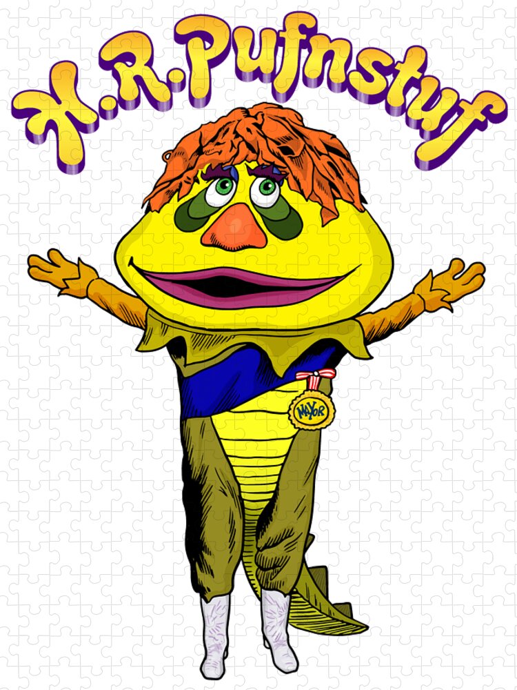 H. R. Pufnstuf Character and Logotype Jigsaw Puzzle by Glen Evans - Pixels
