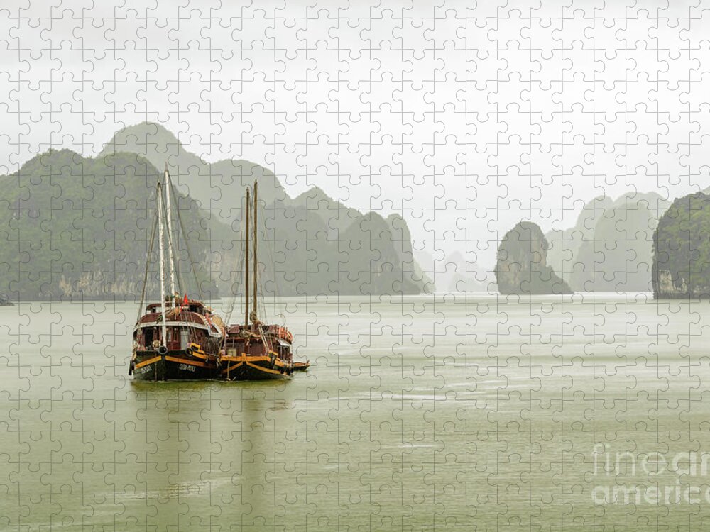 Landscape Jigsaw Puzzle featuring the photograph Halong Bay Vista 01 by Werner Padarin