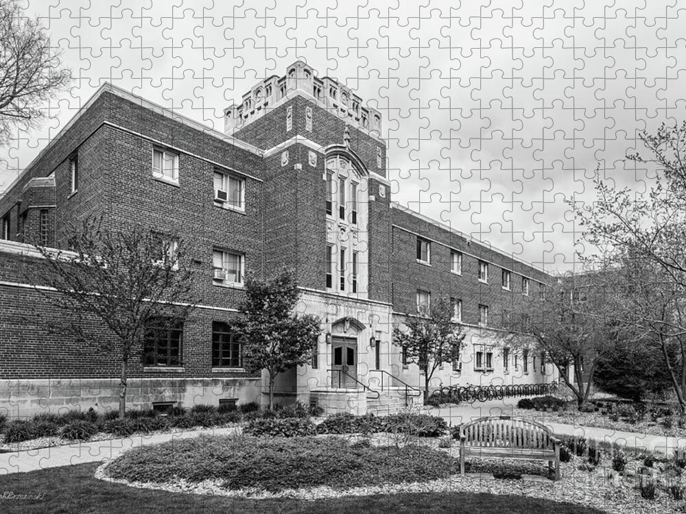 Hamline University Jigsaw Puzzle featuring the photograph Hamline University Drew Hall by University Icons