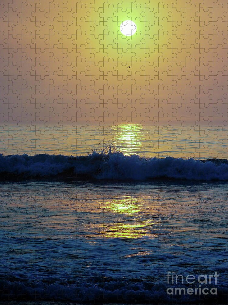 Hampton Beach Sun Reflection Jigsaw Puzzle featuring the photograph Hampton Beach Sunshine by Eunice Miller