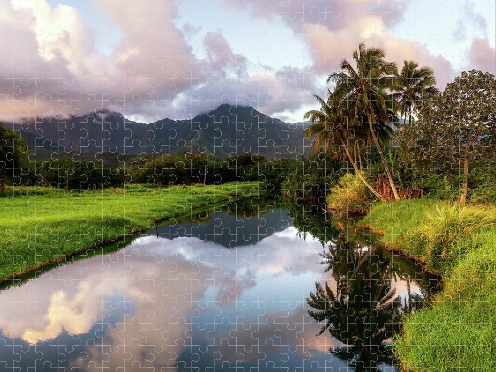 Kauai Jigsaw Puzzle featuring the photograph Hanalei River Sunrise by Christopher Johnson