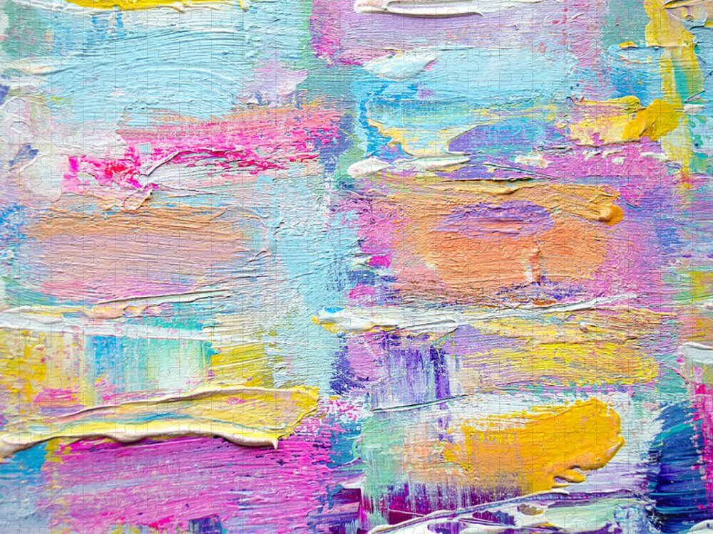 Abstract Close-up Of Acrylic Paint Canvas Print