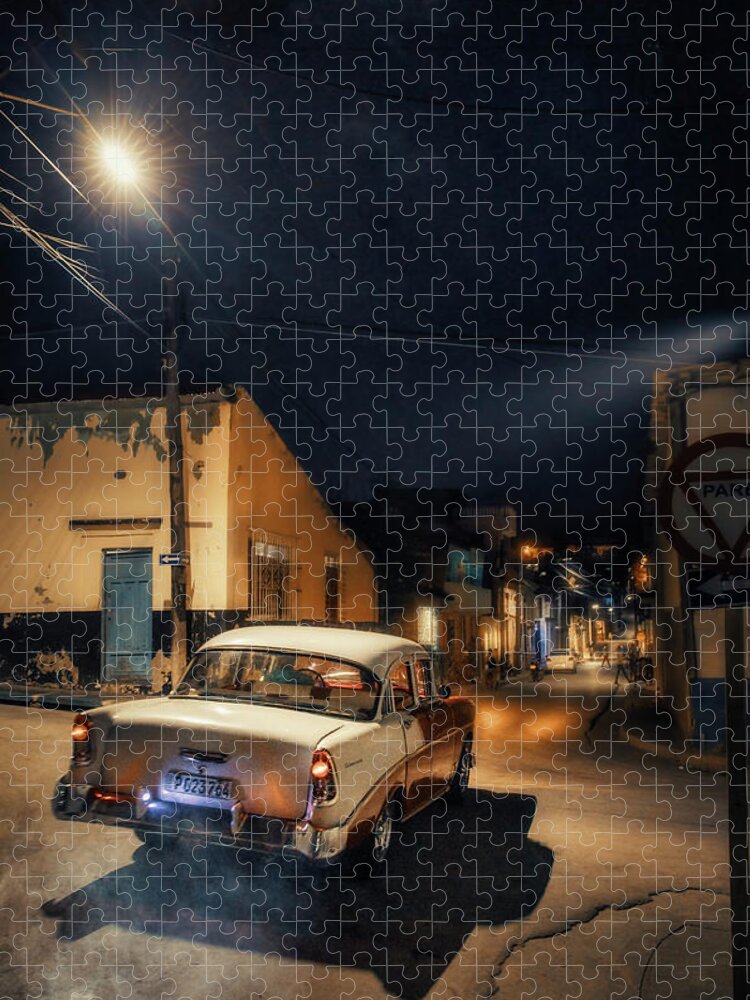 Santiago Jigsaw Puzzle featuring the photograph Hanging round the night away by Micah Offman