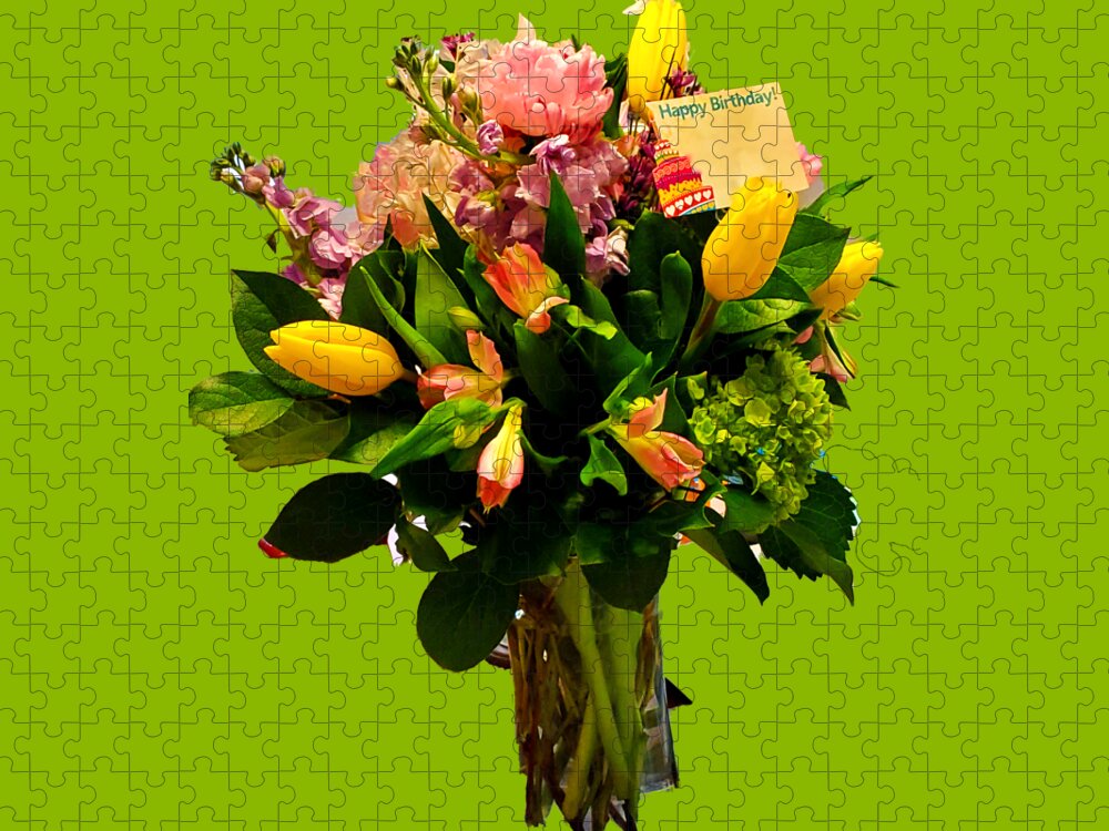 Floral Jigsaw Puzzle featuring the photograph Happy Birthday Bouquet by Stacie Siemsen