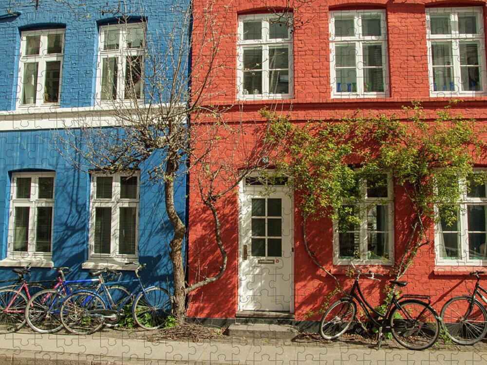 Colored Houses Jigsaw Puzzle featuring the photograph Happy Houses by Rob Hemphill