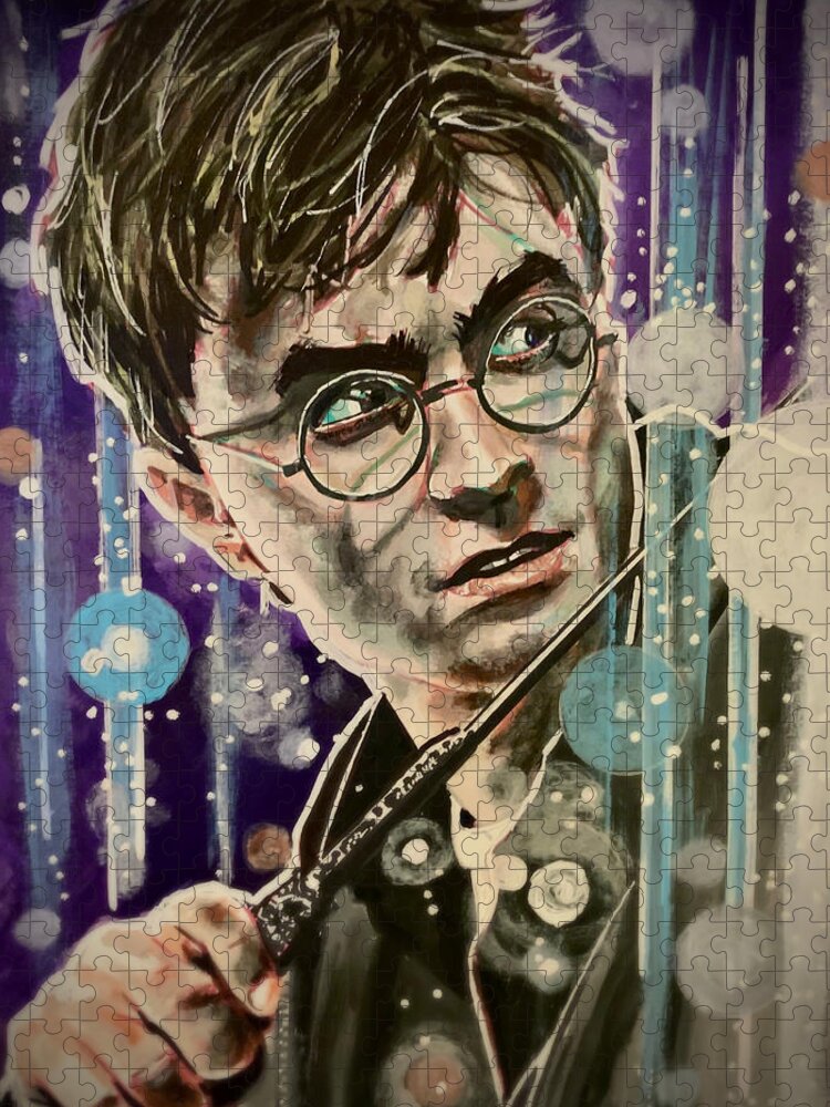 Harry Potter Jigsaw Puzzle featuring the painting Harry Potter by Joel Tesch
