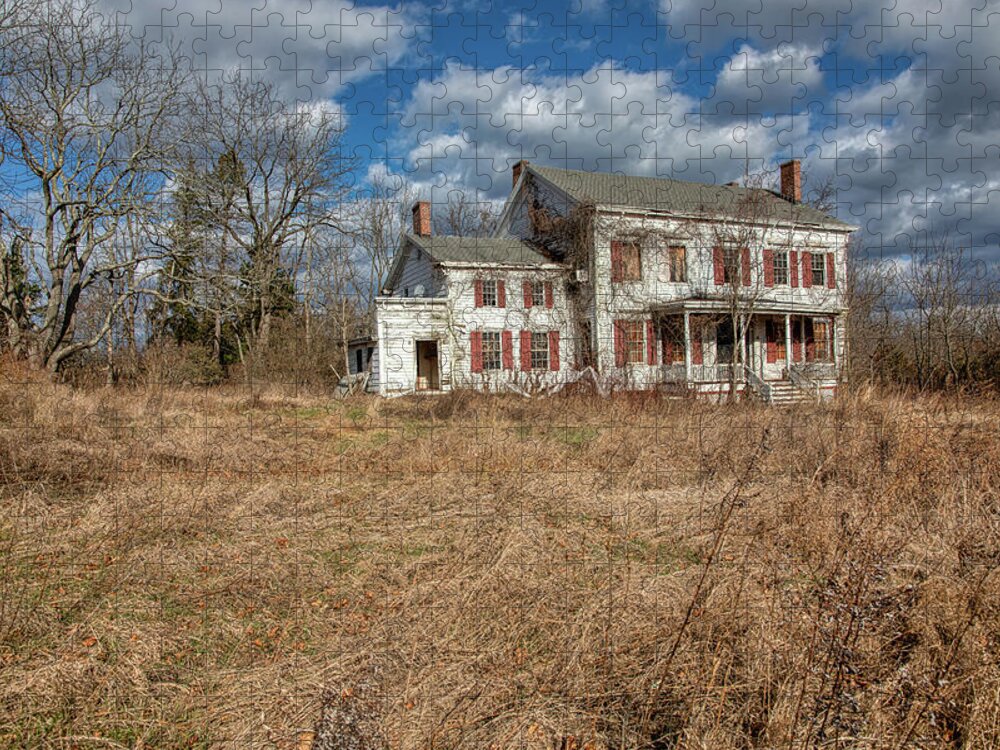 Haunted Jigsaw Puzzle featuring the photograph Haunted Farm House by David Letts