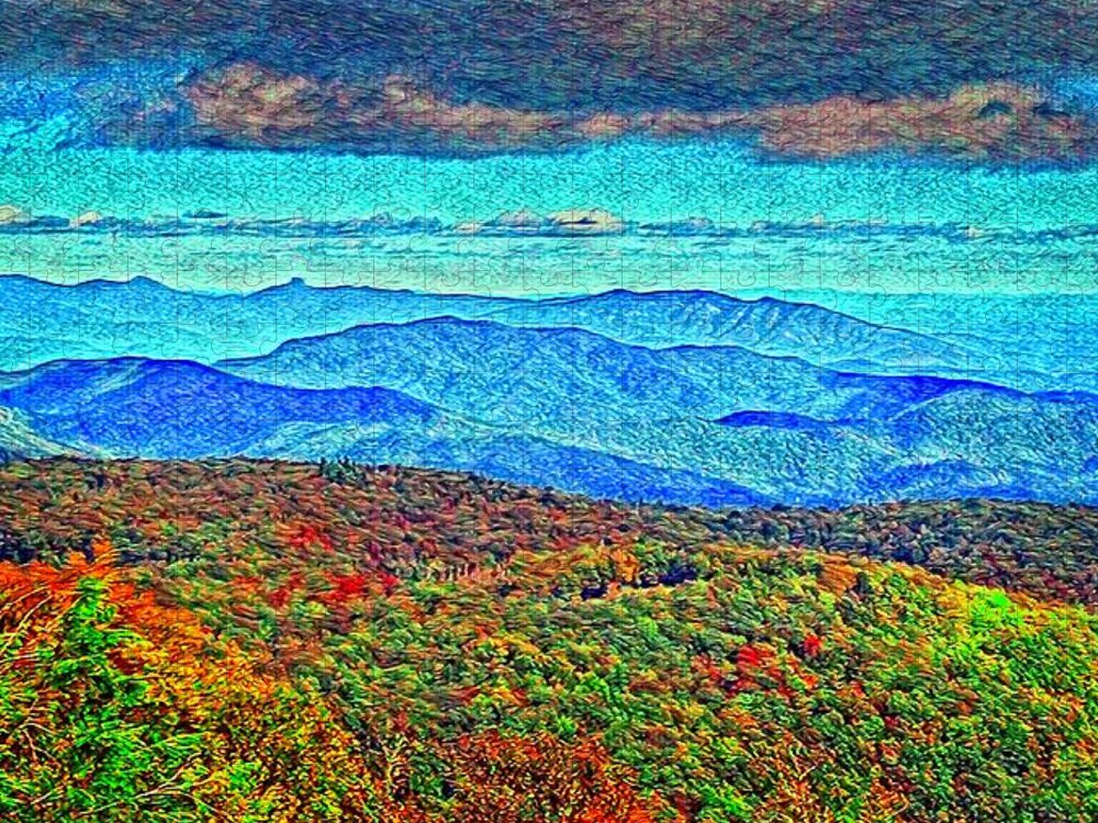 Mountains Jigsaw Puzzle featuring the photograph Hawksbill to Table Rock Memories by Allen Nice-Webb