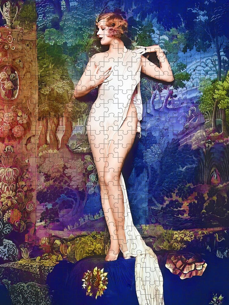 Hazel Forbes Jigsaw Puzzle featuring the digital art Hazel Forbes - Ziegfeld by Chuck Staley