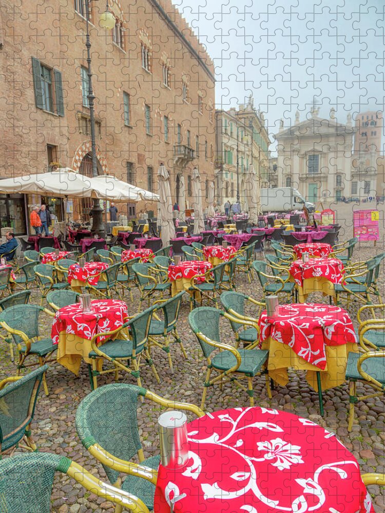 Italy Jigsaw Puzzle featuring the photograph The Tables are Ready by W Chris Fooshee