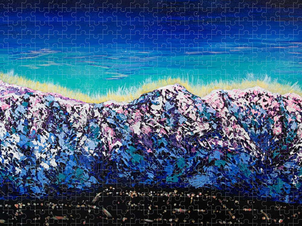 Mountain Jigsaw Puzzle featuring the painting Healing the Burn by Ashley Wright