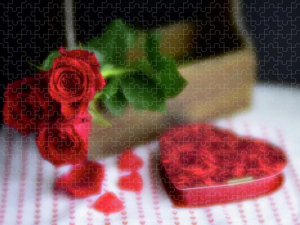 Valentine's Day Jigsaw Puzzle featuring the photograph Hearts and Flowers by Lynn Hunt