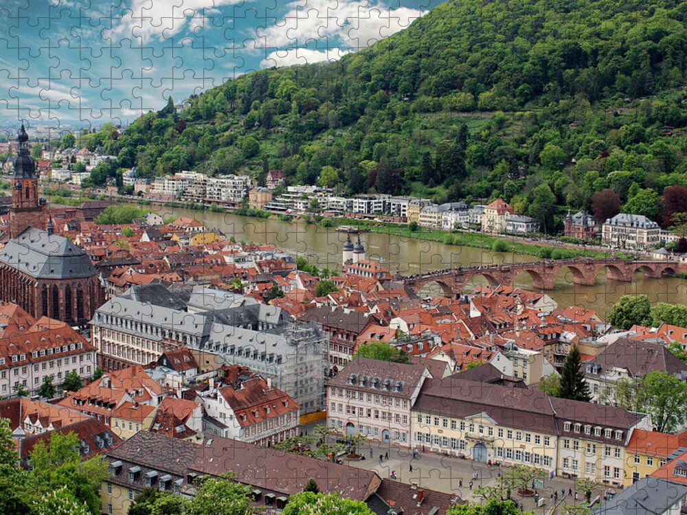 Heidelberg Germany Fstop101 Europe Cathedral River Rhine Hills Church Landscape Jigsaw Puzzle featuring the photograph Heidelberg Germany by Geno