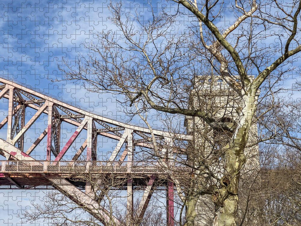 Astoria Park Jigsaw Puzzle featuring the photograph Hell Gate Tower by Cate Franklyn