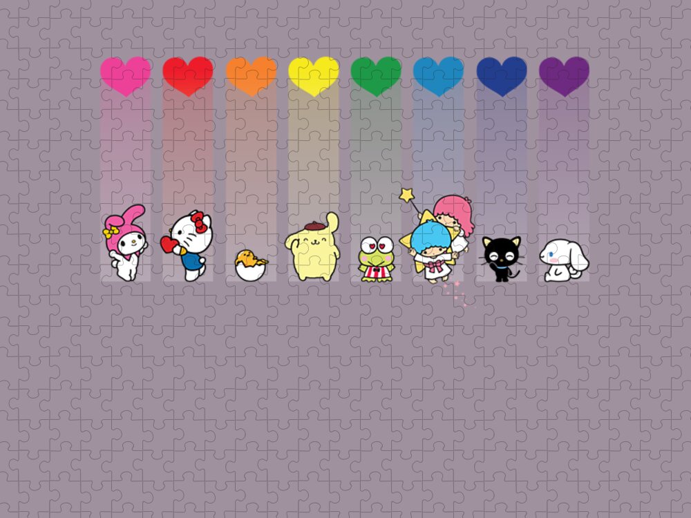 Hello Kitty and Friends Sanrio Rainbow Jigsaw Puzzle by Kei Caragh - Pixels  Puzzles
