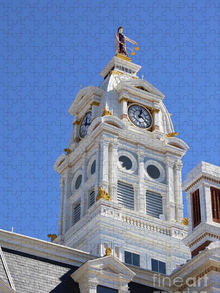 Henry County Courthouse Jigsaw Puzzle featuring the photograph Henry County Courthouse Napoleon Ohio 9943 by Jack Schultz