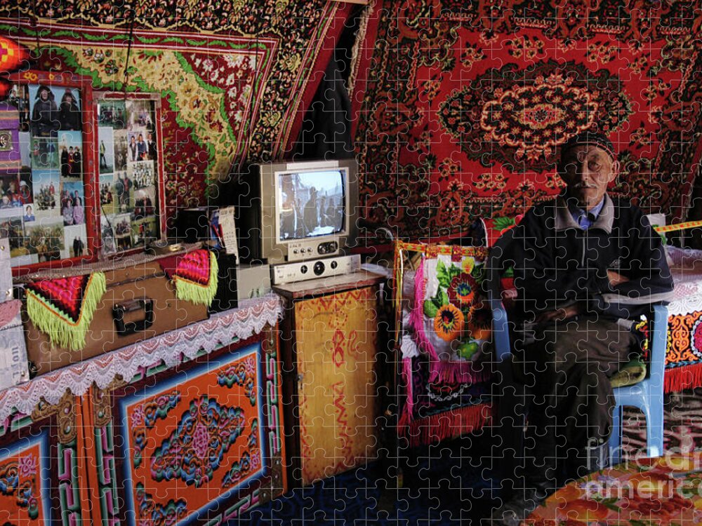 Herders Lifestyle Jigsaw Puzzle featuring the photograph Herders lifestyle by Elbegzaya Lkhagvasuren