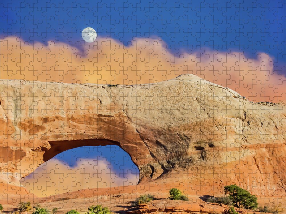 Creative Photography Jigsaw Puzzle featuring the photograph Wilson Arch Moab Utah by Terry Walsh