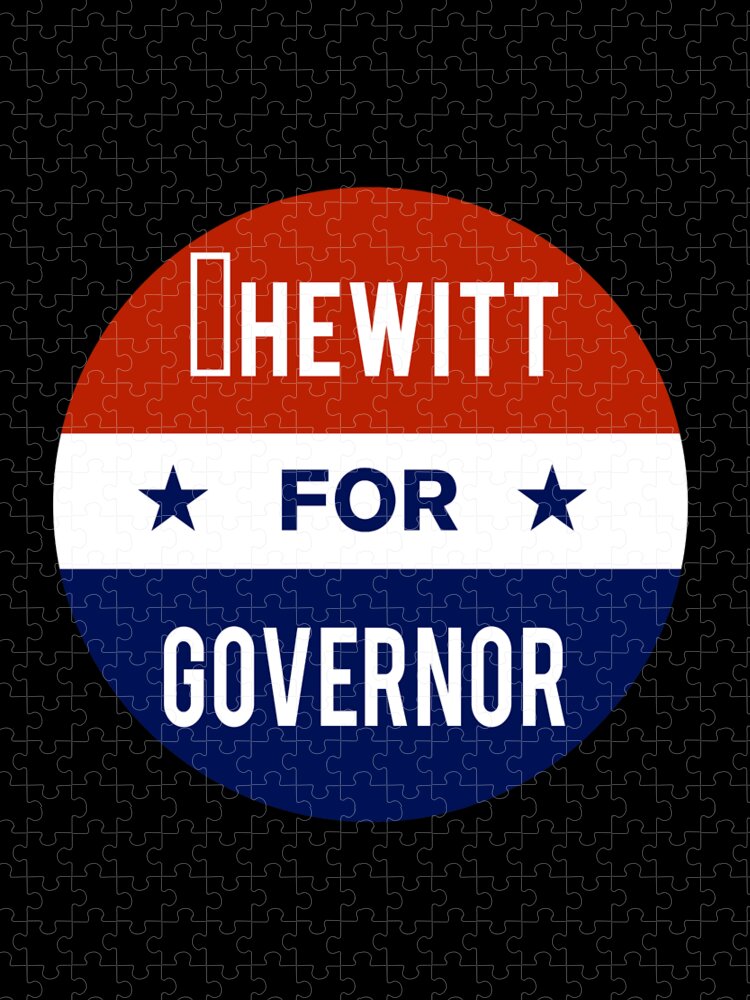 Election Jigsaw Puzzle featuring the digital art Hewitt For Governor by Flippin Sweet Gear