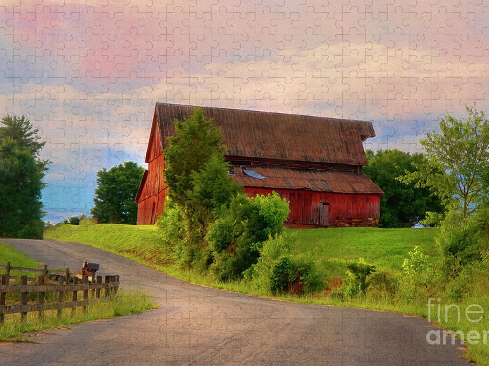 Barn Jigsaw Puzzle featuring the photograph Hickory Hill by Shelia Hunt