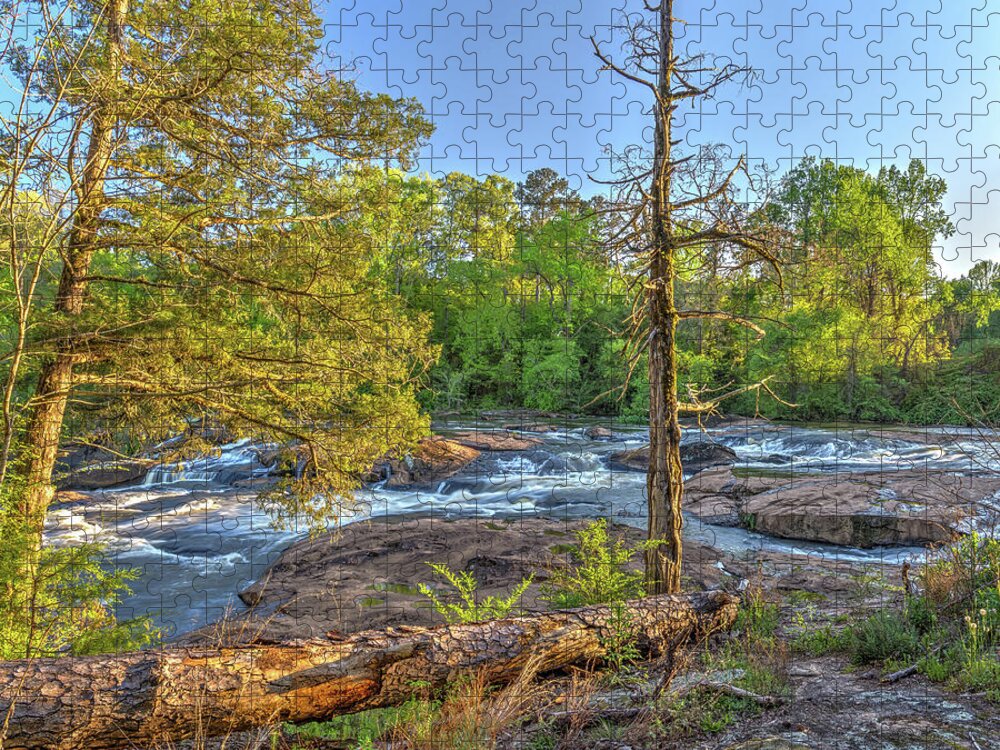 High Falls Jigsaw Puzzle featuring the photograph High Falls Trees by David R Robinson