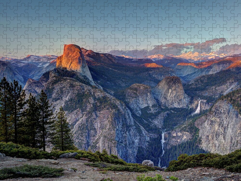 Yosemite Jigsaw Puzzle featuring the photograph High Sierra Sunset by Harold Rau