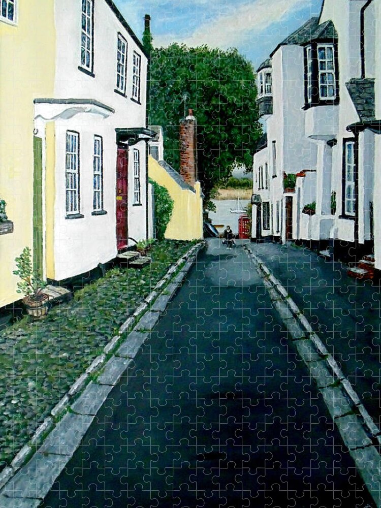 Topsham Jigsaw Puzzle featuring the painting Higher Shapter Street, Topsham, Devon by Mackenzie Moulton